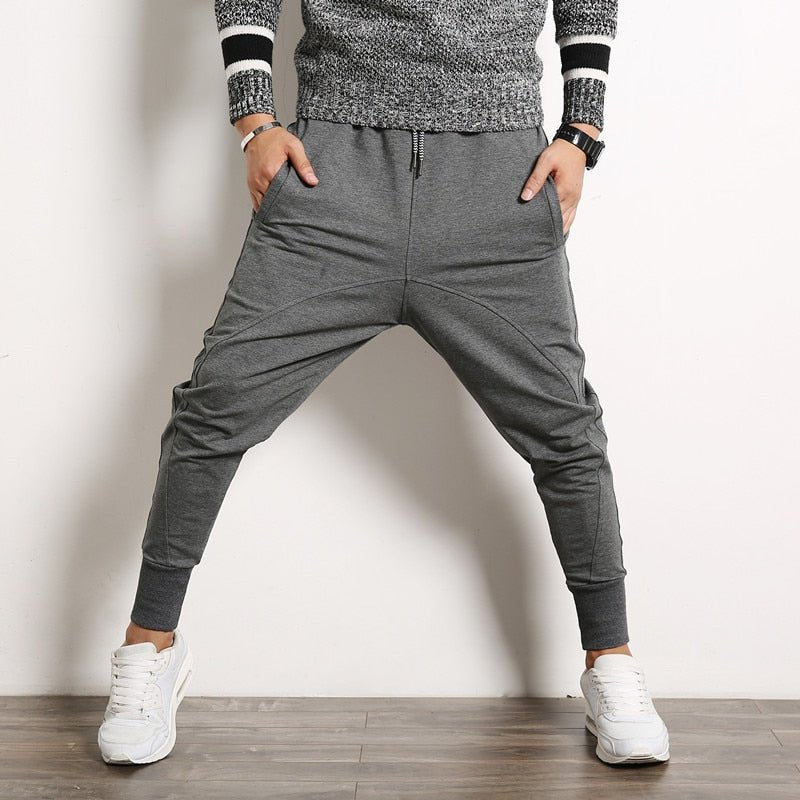 best 2022 Autumn Men's Harem Pants, Casual Cotton Thin Pants Men , Big Size Street Fashion Hip-hop Pants, Stage Performance Trousers 0 shop online at M2K Trends for