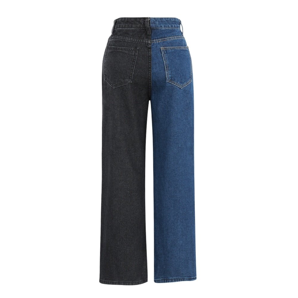 best Autumn and Winter Patchwork Straight Women's Jeans Baggy Vintage High Waist Boyfriends Mom Denim Streetwear Fashion Pants Ladie 0 shop online at M2K Trends for