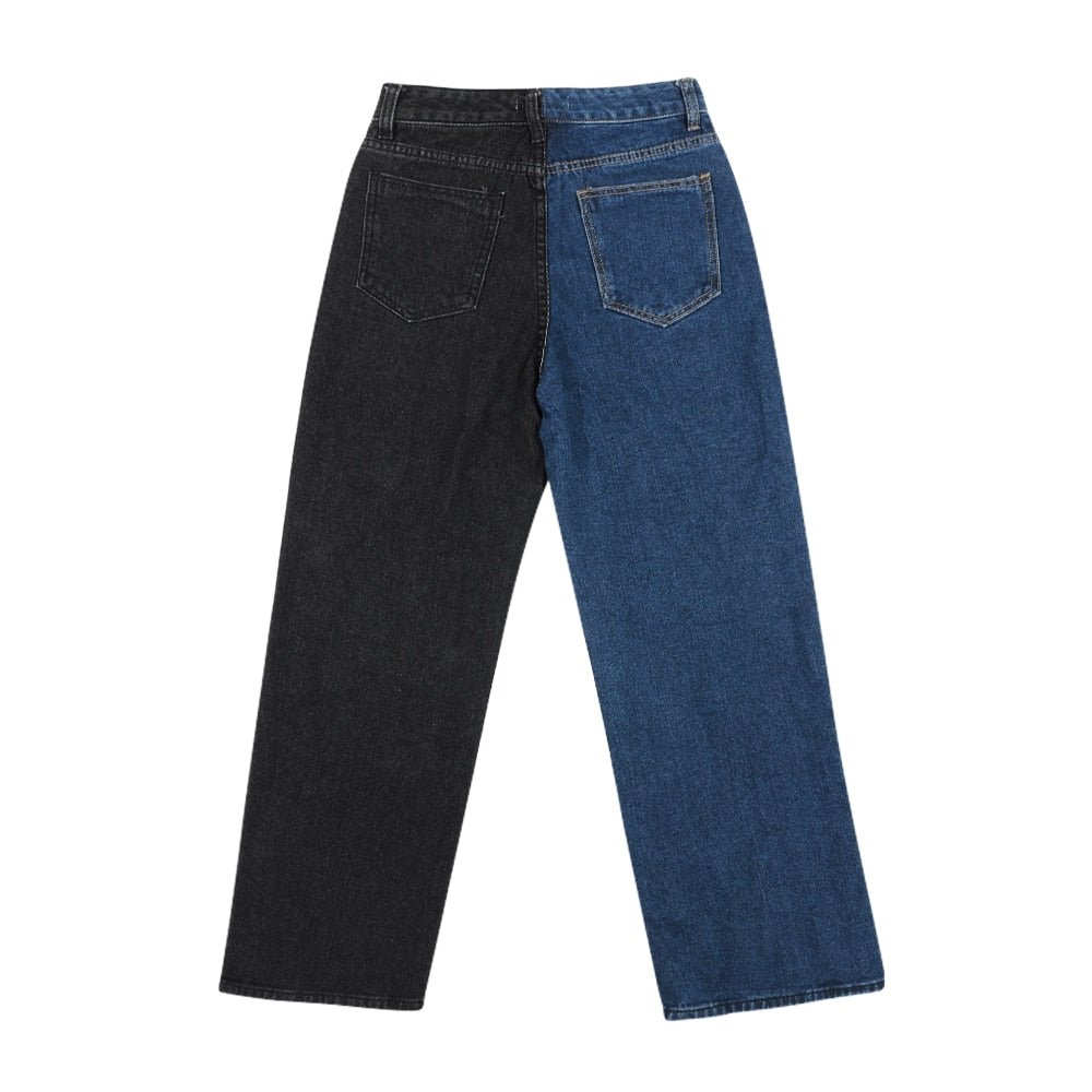best Autumn and Winter Patchwork Straight Women's Jeans Baggy Vintage High Waist Boyfriends Mom Denim Streetwear Fashion Pants Ladie 0 shop online at M2K Trends for