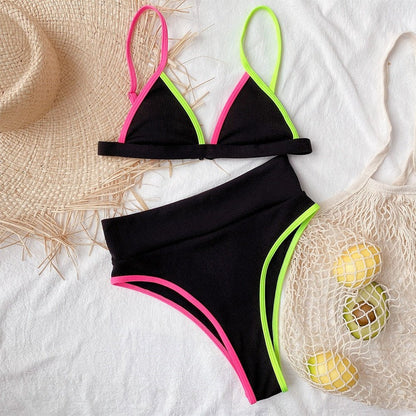 best New High Waist Bikini Women V-Neck Swimwear Push Up Swimsuit Female Bathing Suits Summer Beach Wear Swimming Suit High Waist Bikini shop online at M2K Trends for High Waist Bikini