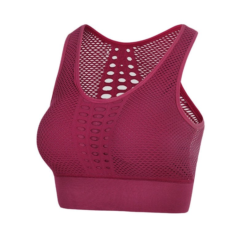 best Seamless Sports Bra Top Fitness Women Racerback Running Crop Tops Femme Pink Workout Padded Yoga Bra High Impact Activewear 0 shop online at M2K Trends for