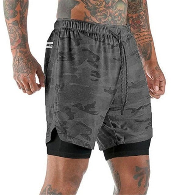 best 2022 Sport Shorts Men Sportswear Double-deck Running Shorts 2 In 1 Beach Bottoms Summer Gym Fitness Training Jogging Short Pants 0 shop online at M2K Trends for