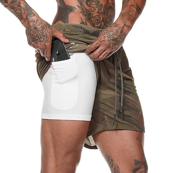 best 2022 Sport Shorts Men Sportswear Double-deck Running Shorts 2 In 1 Beach Bottoms Summer Gym Fitness Training Jogging Short Pants 0 shop online at M2K Trends for