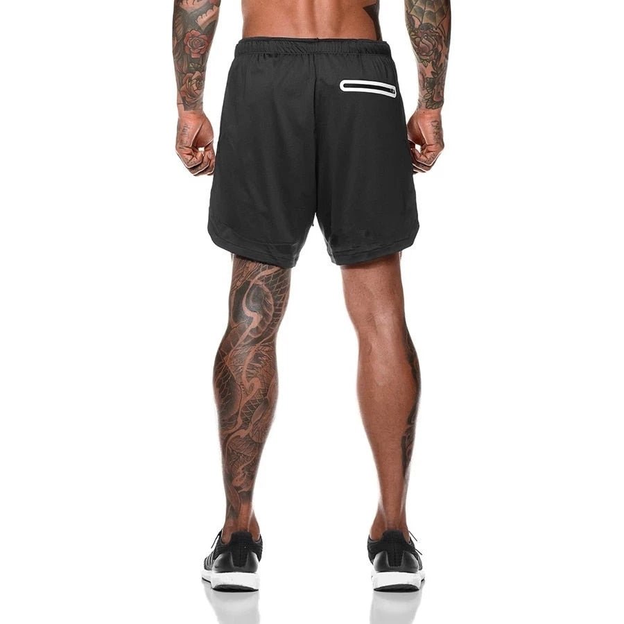 best 2022 Sport Shorts Men Sportswear Double-deck Running Shorts 2 In 1 Beach Bottoms Summer Gym Fitness Training Jogging Short Pants 0 shop online at M2K Trends for