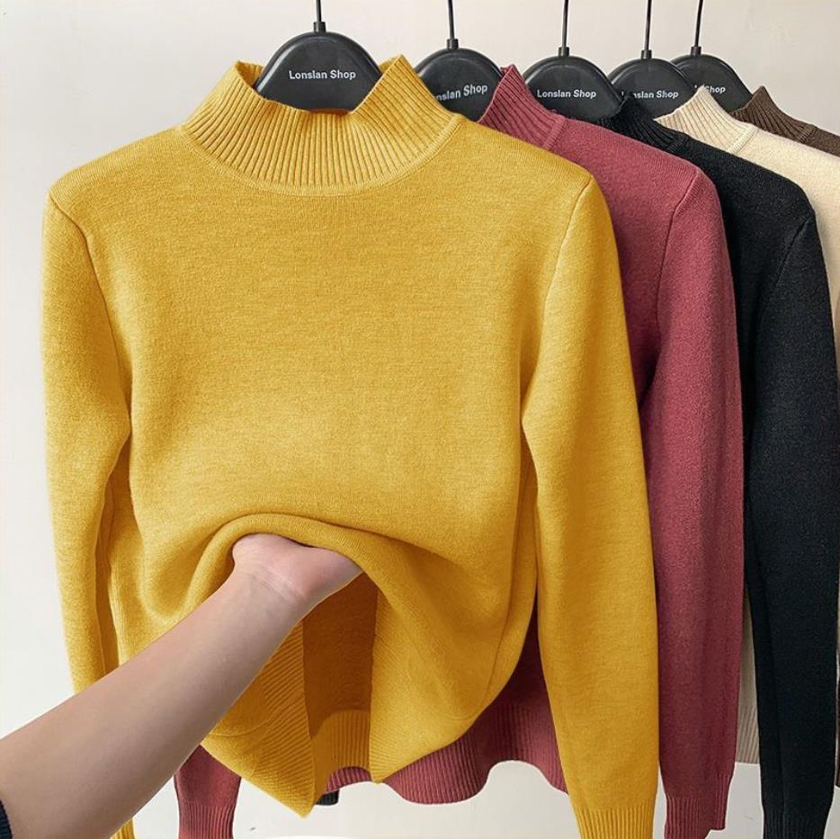 best Thick Velvet One-Piece Tops Wear Female Wool Mid-High Collar Warm Bottoming Shirt 0 shop online at M2K Trends for 2022 Winter Thermal Underwear Women's Thick Velvet One-Piece Tops Wear Female Wool Fleece Mid-High Collar Warm Bottoming Shirt