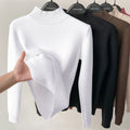 best Thick Velvet One-Piece Tops Wear Female Wool Mid-High Collar Warm Bottoming Shirt 0 shop online at M2K Trends for 2022 Winter Thermal Underwear Women's Thick Velvet One-Piece Tops Wear Female Wool Fleece Mid-High Collar Warm Bottoming Shirt