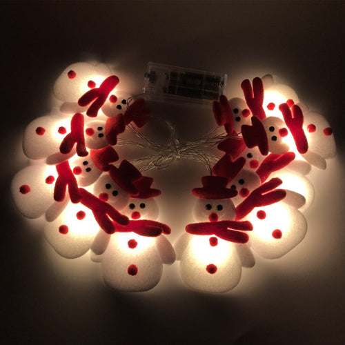 best 2023 Christmas Decoration Snowman LED String Lights Garland Xmas Fairy Lights Decor For Home Navidad Christmas Ornament New Year 0 shop online at M2K Trends for