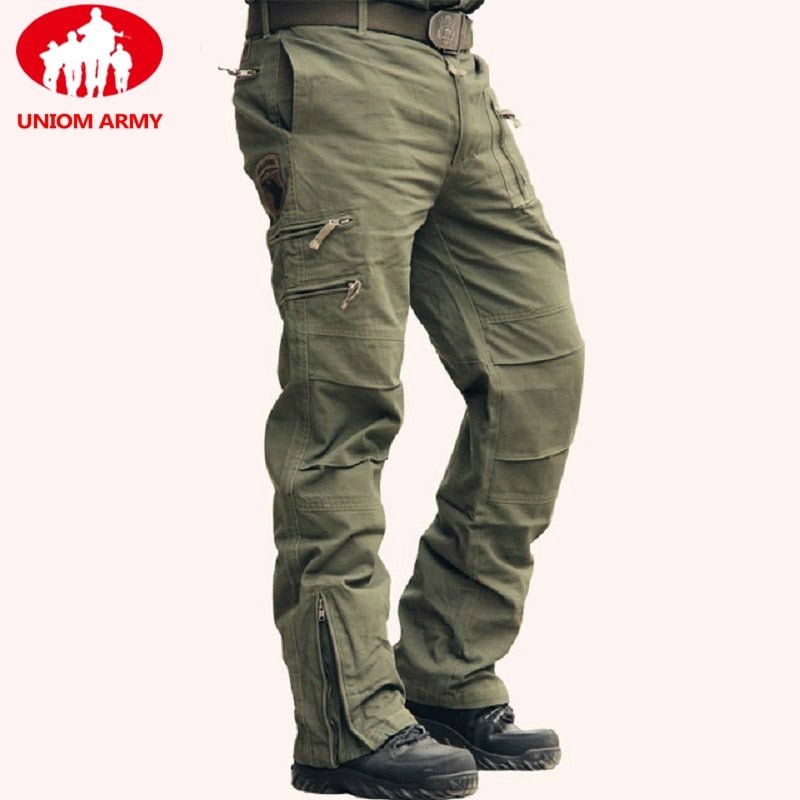 best 2023 Men's Cargo Pant Cotton Army Military Tactical Pant Men Vintage Camo Green Work Many Pocket Cotton Camouflage Black Trouser 0 shop online at M2K Trends for