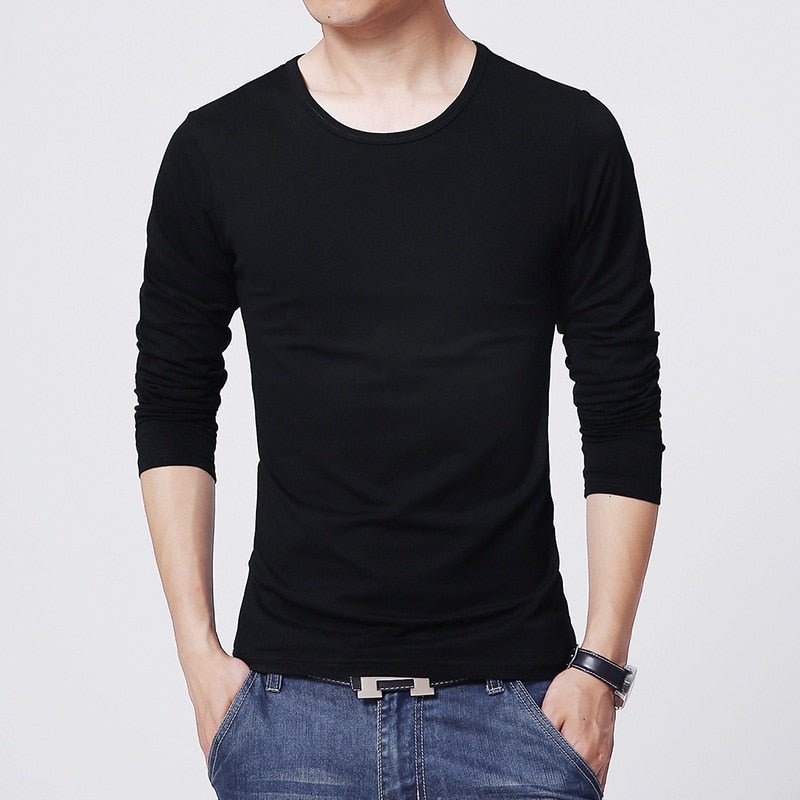 best 2023 MRMT Brand New Men's T-Shirts Long Sleeve Slim Men T-Shirt Young Man Pure Color Tops Tees Shirt O-Neck For Male Boys Tshirt 0 shop online at M2K Trends for