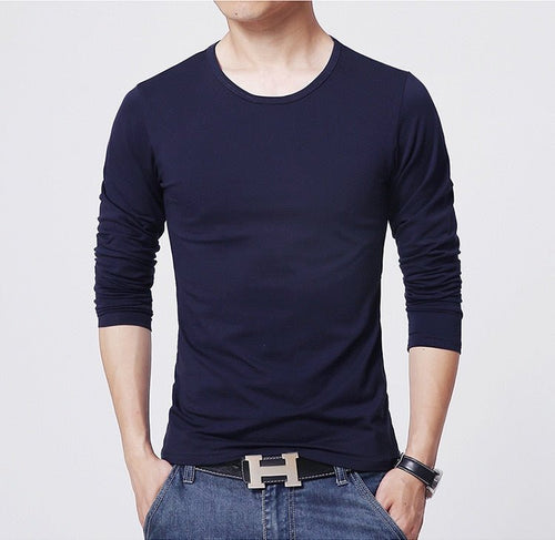 best 2023 MRMT Brand New Men's T-Shirts Long Sleeve Slim Men T-Shirt Young Man Pure Color Tops Tees Shirt O-Neck For Male Boys Tshirt 0 shop online at M2K Trends for