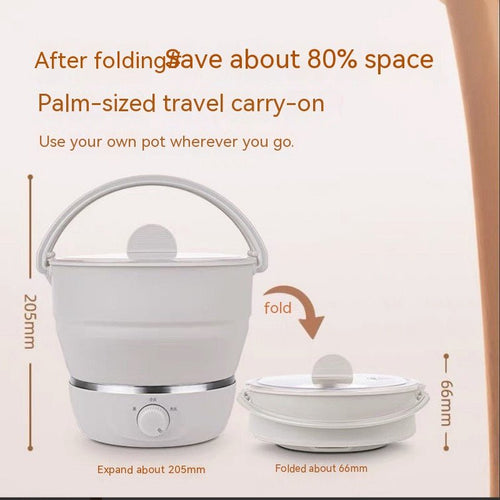 best 2024 Portable Travel Folding Electric Cooker Multifunctional Electric Hot Pot Food Grade Silicone Dormitory Mini Electric Cooker cooker shop online at M2K Trends for smart