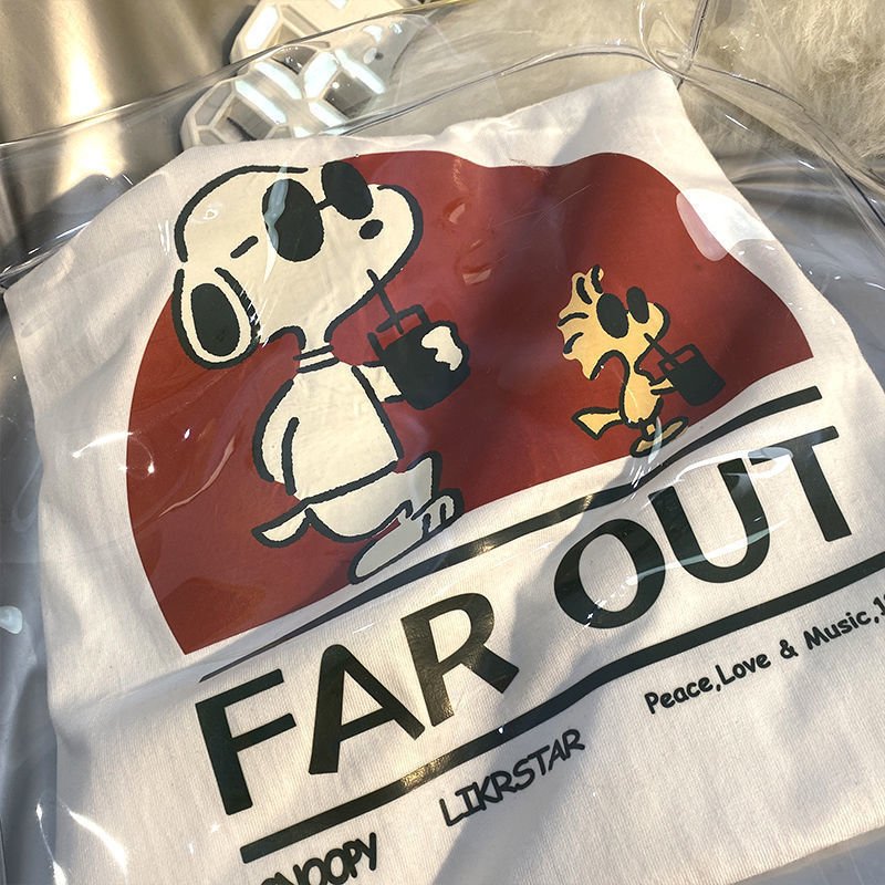 best 3 Styles Snoopy Sunglasses 100% Cotton T-Shirt Short-Sleeved Loose Tide Retro Body Shirts S-4Xl Anime Plush for Couples Dress 0 shop online at M2K Trends for