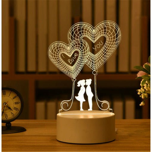 best 3D Lamp Acrylic LED Night Lights Christmas Party Decoration Night Lighting shop online at M2K Trends for Night Lights