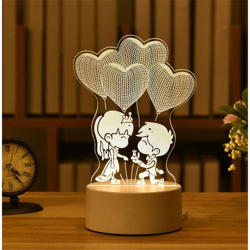 best 3D Lamp Acrylic LED Night Lights Christmas Party Decoration Night Lighting shop online at M2K Trends for Night Lights