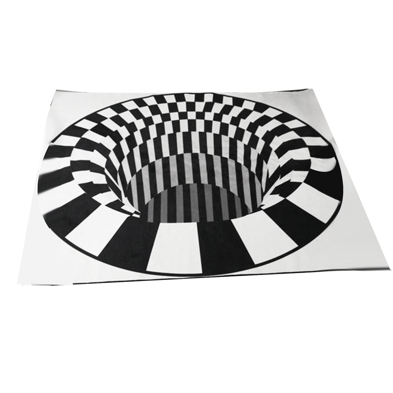 best 3D Vortex Carpet Black White Grid Bottomless Hole Illusion Rug Living Room Bedroom Anti-Slip Floor Mats Home Fashion Carpet Rugs Sets shop online at M2K Trends for