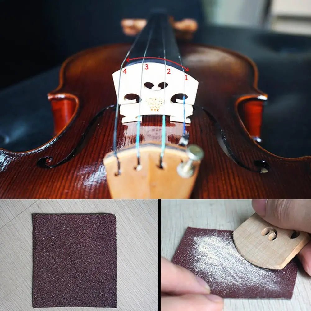 best 4pcs/set Violin Bridges Fiddle Maple Wood for 4/4-3/4 Size Instrument Accessories Violin Strings Bridge Part Tools 50 x 40 x 5mm shop online at M2K Trends for