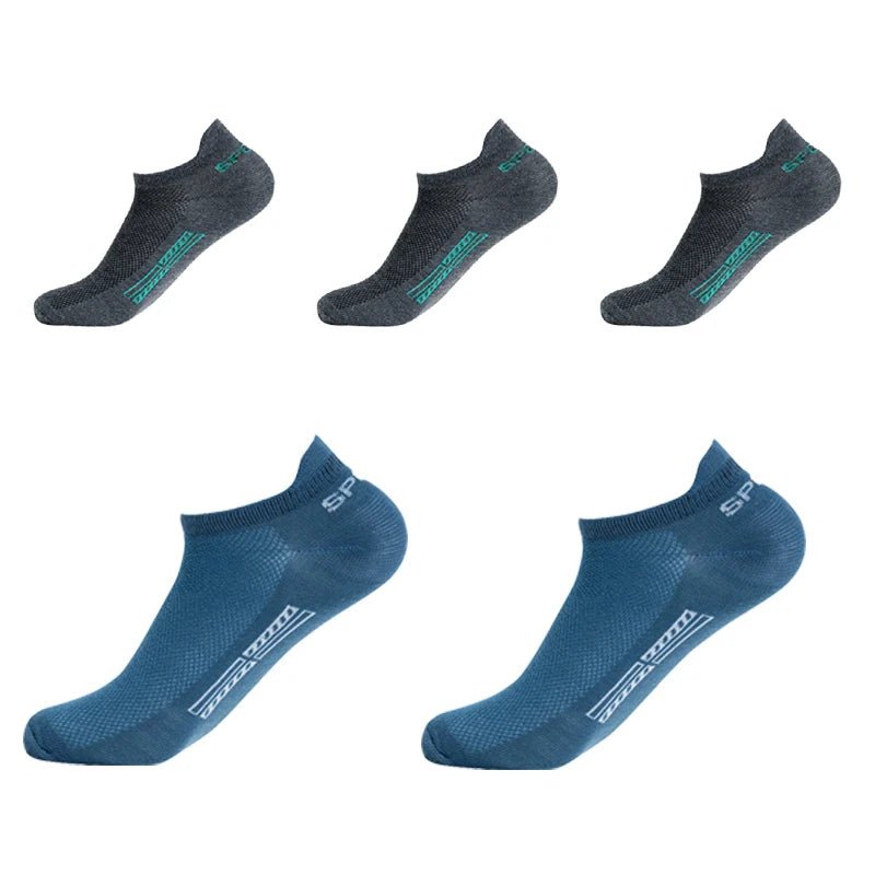 best 5 Pairs/Lot High Quality Men Ankle Socks Breathable Cotton Sports Mesh Casual Athletic Thin Cut Short Sokken Plus Size shop online at M2K Trends for