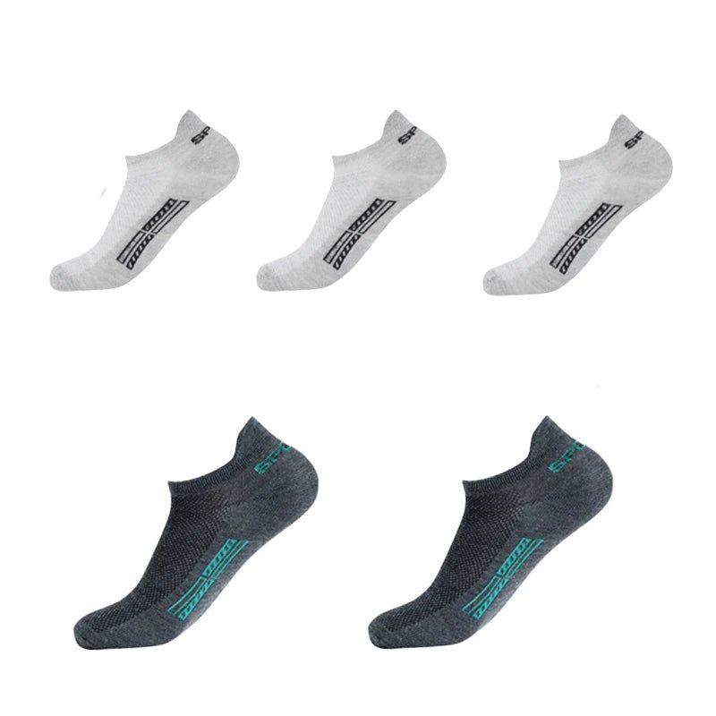 best 5 Pairs/Lot High Quality Men Ankle Socks Breathable Cotton Sports Mesh Casual Athletic Thin Cut Short Sokken Plus Size shop online at M2K Trends for