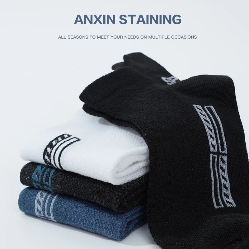 best 5 Pairs/Lot High Quality Men Ankle Socks Breathable Cotton Sports Mesh Casual Athletic Thin Cut Short Sokken Plus Size shop online at M2K Trends for