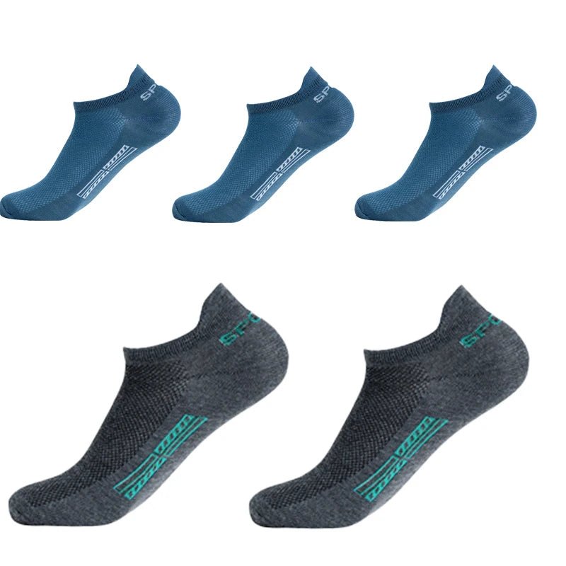 best 5 Pairs/Lot High Quality Men Ankle Socks Breathable Cotton Sports Mesh Casual Athletic Thin Cut Short Sokken Plus Size shop online at M2K Trends for