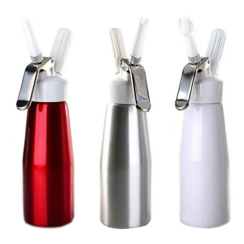 best 500ml Aluminum Alloy Whipped Cream Dispenser Home Kitchen Whip Cream Dispensers with Three Different Decorating Nozzles shop online at M2K Trends for