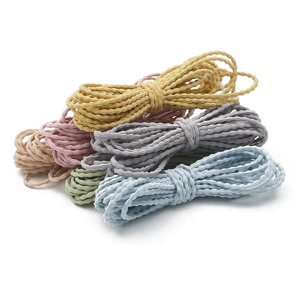 best 5meters 3mm Colorful High-Elastic Round Elastic Band Round Elastic Rope Rubber Band Elastic Line DIY Sewing Accessories shop online at M2K Trends for