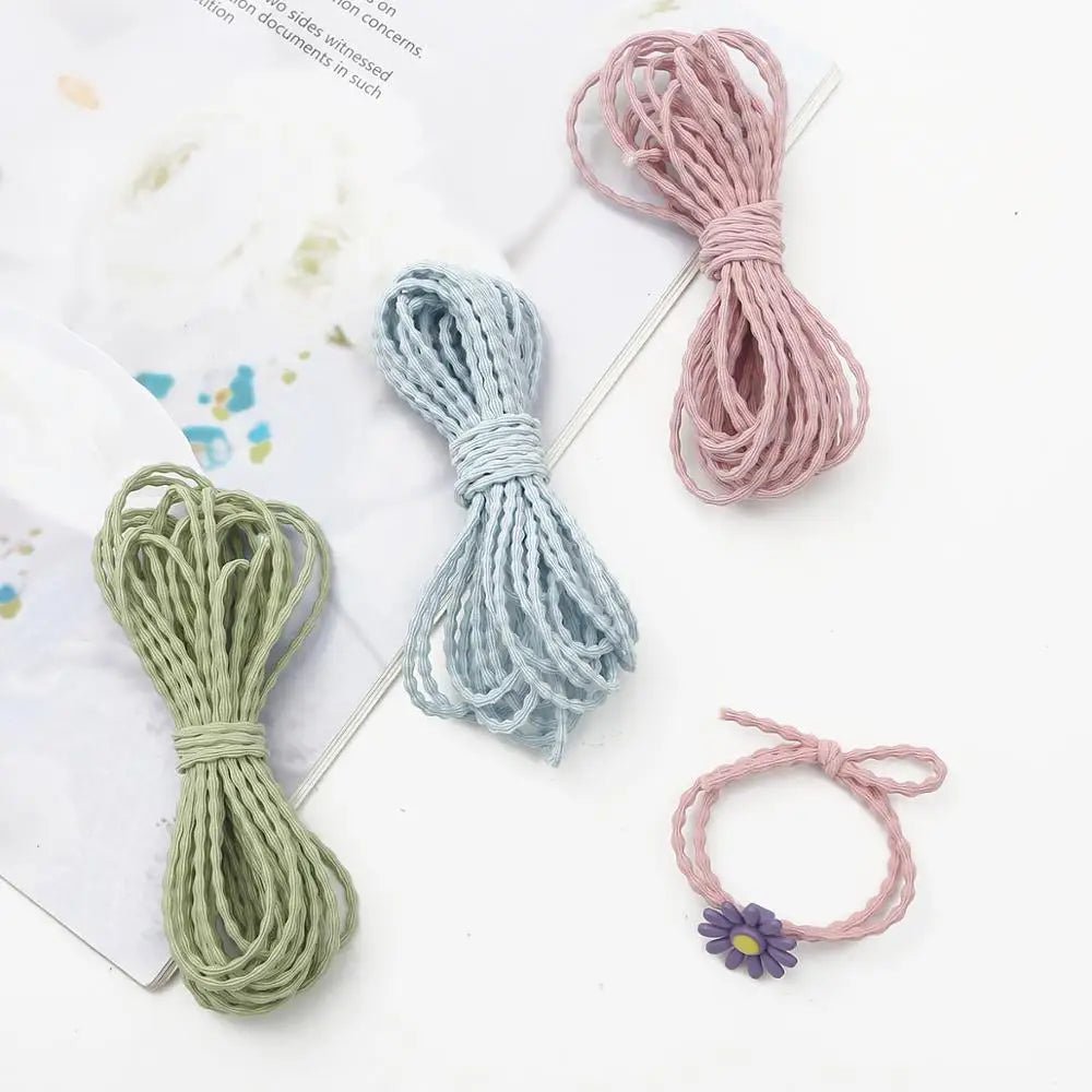best 5meters 3mm Colorful High-Elastic Round Elastic Band Round Elastic Rope Rubber Band Elastic Line DIY Sewing Accessories shop online at M2K Trends for