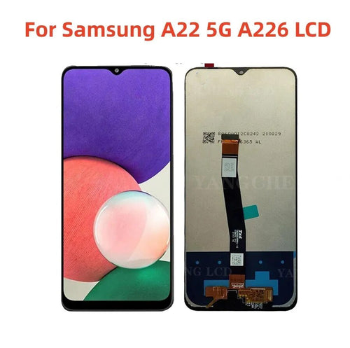 best 6.6'' Original A226B Display LCD For Samsung Galaxy A22 5G A226 SM-A226B LCD Display Touch Screen Digitizer With Frame shop online at M2K Trends for