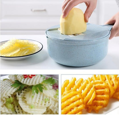 best 8 In 1 Mandoline Slicer Vegetable Slicer Potato Peeler Carrot Onion Grater With Strainer Vegetable Cutter Kitchen Accessories Accessories shop online at M2K Trends for