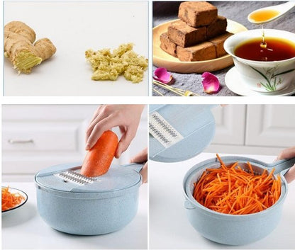 best 8 In 1 Mandoline Slicer Vegetable Slicer Potato Peeler Carrot Onion Grater With Strainer Vegetable Cutter Kitchen Accessories Accessories shop online at M2K Trends for