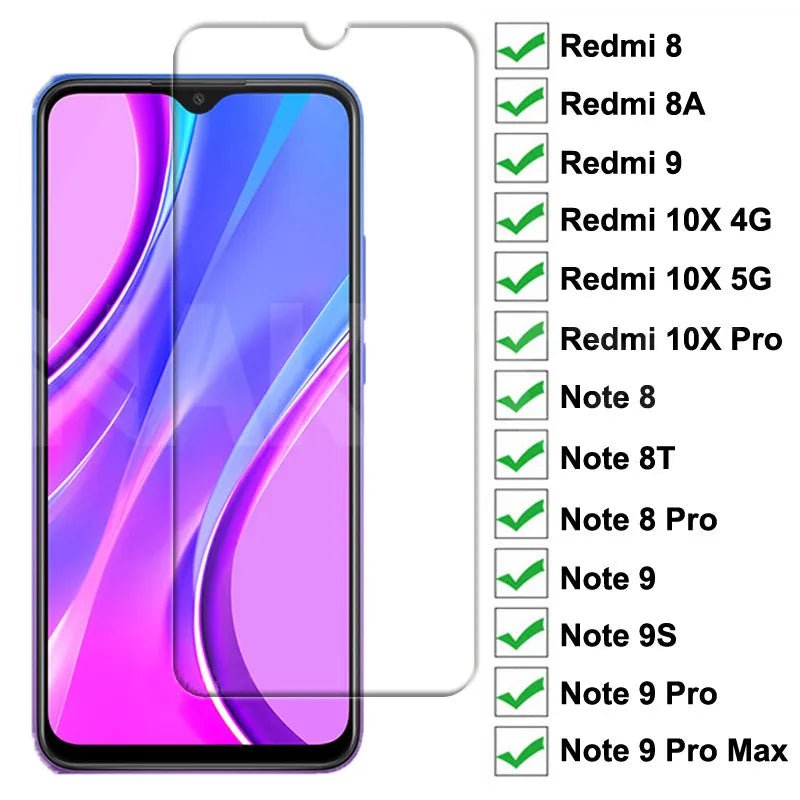 best 9H Tempered Glass For Xiaomi Redmi 9 8 8A 10X Screen Protector Glass Redmi 10X Note 8 8T 9S 9 Pro Max Safety Protective Glass shop online at M2K Trends for