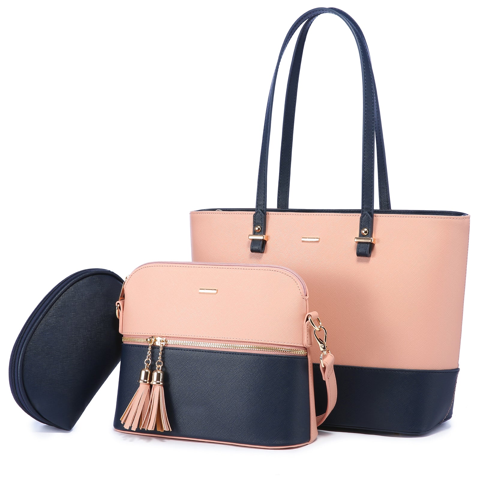 best LOVEVOOK 2022 Brand Designer PU Leather Ladies Shoulder Hand bag 3 pcs Luxury Purse and Handbags Set Large Cute Women Tote Bags shop online at M2K Trends for