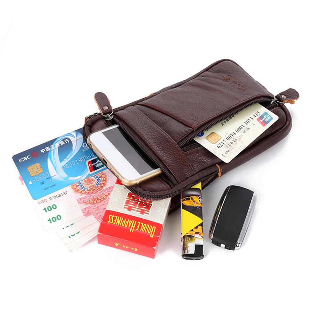 Men's Genuine Leather Waist Packs Phone Pouch Bags Waist Bag Male Small Chest Shoulder Belt Bag 2021 Designer Crossbody Bags