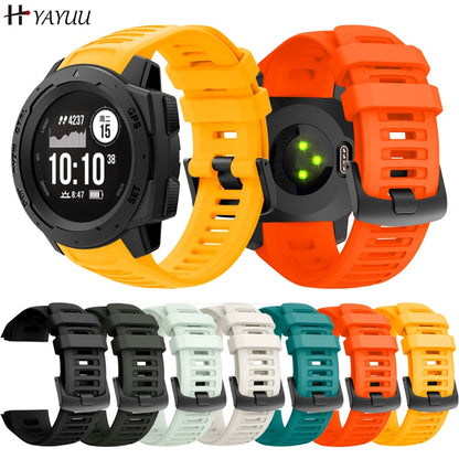 YAYUU Watch Strap for Garmin Instinct Band, Soft Silicone Replacement Band Wristband for Garmin Instinct 2/ Solar/ Tactical