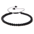 best Adjustable 4MM Stone Beads Bracelet For Women Natural Agates Bangles Onyx Lapis Lazuli Woven Bracelet For New Year Gift Jewelry 0 shop online at M2K Trends for