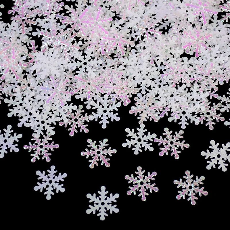 best affordable 270pcs 2cm Gold Silver Snowflake Confetti Christmas Decoration For Home Artificial Snow Xmas New Year Party Decor Table Ornament shop online at M2K Trends for