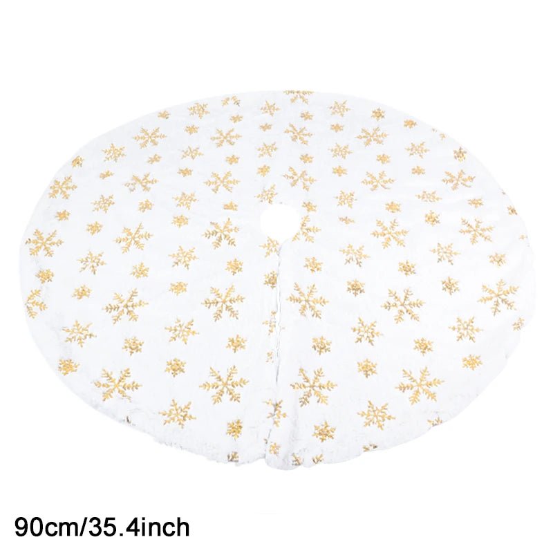 best affordable White Christmas Tree Skirt Plush Faux Fur Xmas Tree Carpet Merry Christmas Tree Decorations Ornament New Year Navidad Home Decor shop online at M2K Trends for