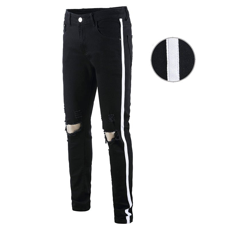 best All-match Slim Pants High Street Trend Men's Knee Hole Trousers 0 shop online at M2K Trends for