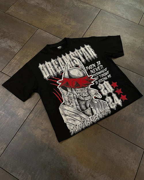 best American T Shirt Streetwear demon graphic t shirts Print Cotton Hip Hop Casual Oversized Harajuku Gothic Short Sleeved y2k top shop online at M2K Trends for