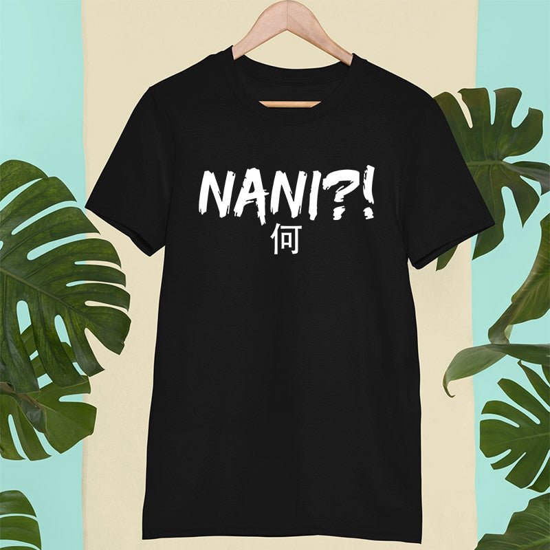 best Anime Nani T Shirt Japanese Gifts Short Sleeve Tshirt Thick Cotton Soft Breathable EU Size Tops Tee Homme 0 shop online at M2K Trends for