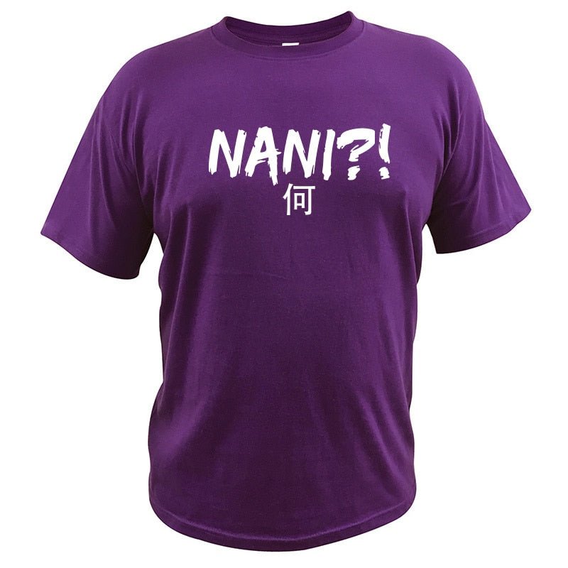 best Anime Nani T Shirt Japanese Gifts Short Sleeve Tshirt Thick Cotton Soft Breathable EU Size Tops Tee Homme 0 shop online at M2K Trends for