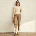 best Autumn and winter line carved pants nine-point professional casual pants women clothes shop online at M2K Trends for