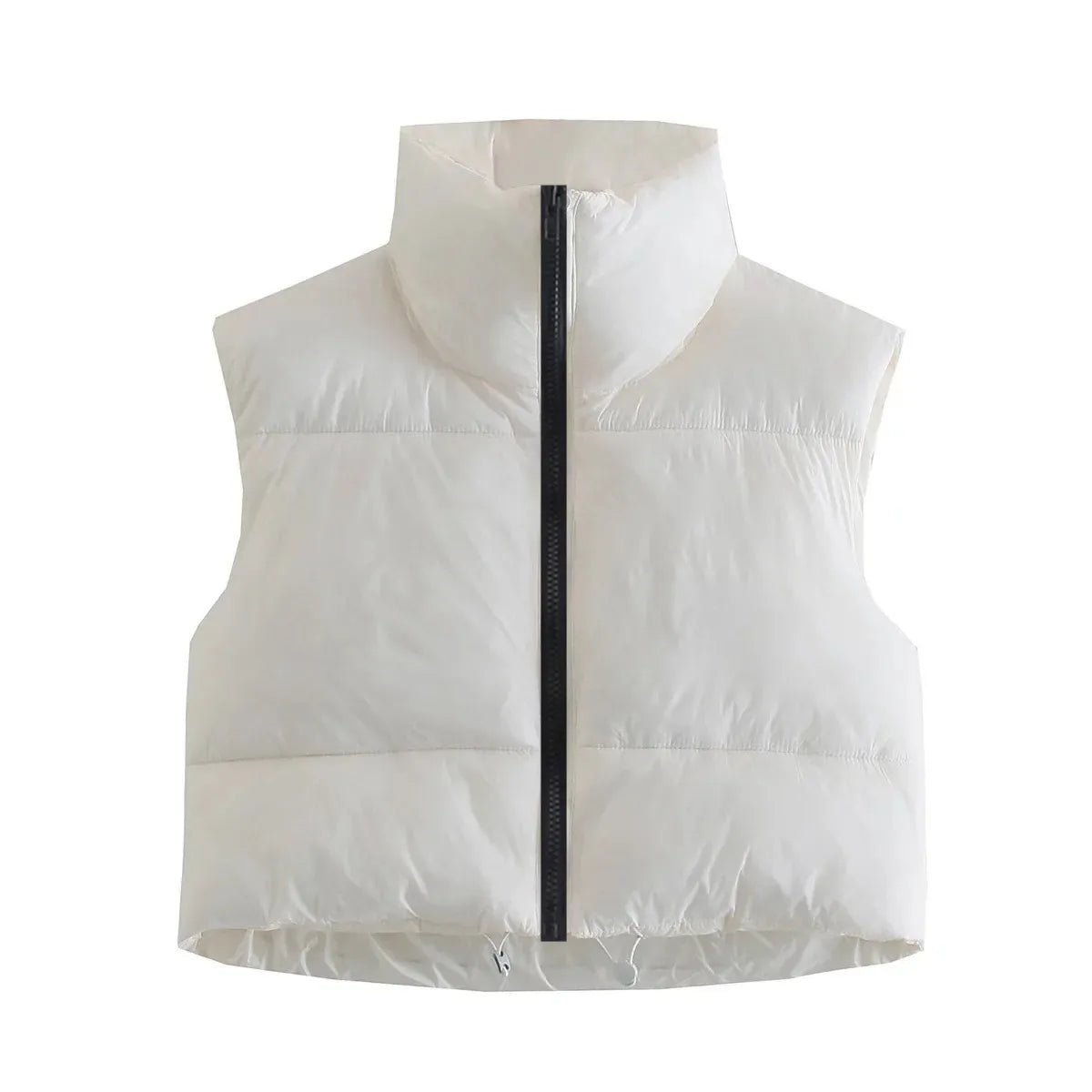 best Autumn And Winter Women's Short Cotton Down Vest Short Stand-up Collar Warm Sleeveless Quilted Vest Outdoor Travel Jacket Tops shop online at M2K Trends for