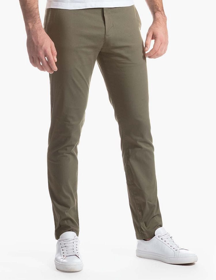 best Autumn Men's Business Pants Straight Twill High Elastic Solid Color Cotton Long Pants 0 shop online at M2K Trends for
