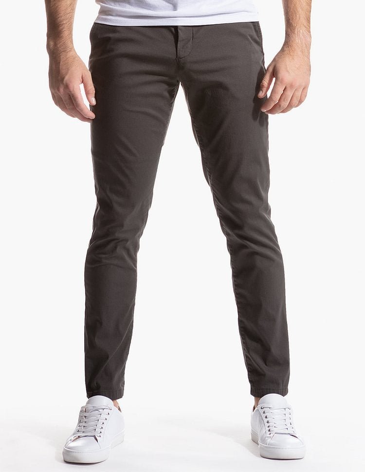 best Autumn Men's Business Pants Straight Twill High Elastic Solid Color Cotton Long Pants 0 shop online at M2K Trends for