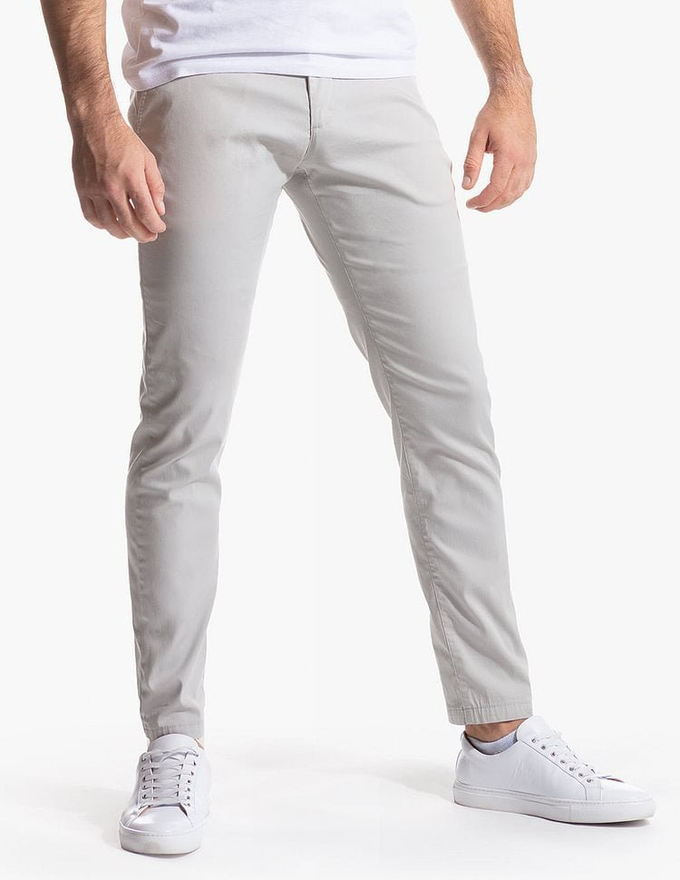 best Autumn Men's Business Pants Straight Twill High Elastic Solid Color Cotton Long Pants 0 shop online at M2K Trends for