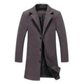 best Autumn Winter Fashion Men's Woolen Coats Solid Color Single Breasted Lapel Long Coat Jacket Casual Overcoat Plus Size 5 Colors Jackets & Coats shop online at M2K Trends for Jacket and Coats