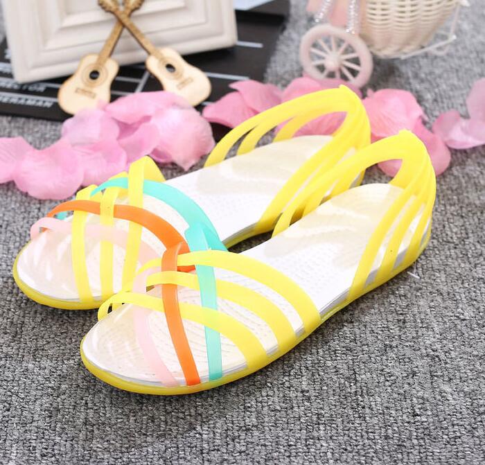 best Beach jelly sandals rainbow plastic sandals female summer 0 shop online at M2K Trends for