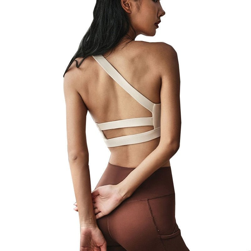 best Beautiful Back Tie rope Sports Bra Women Fitness Yoga Bra High shockproof Running Vest-style Sports Bra Gym Workout Training Top Bra shop online at M2K Trends for amazon sports bra