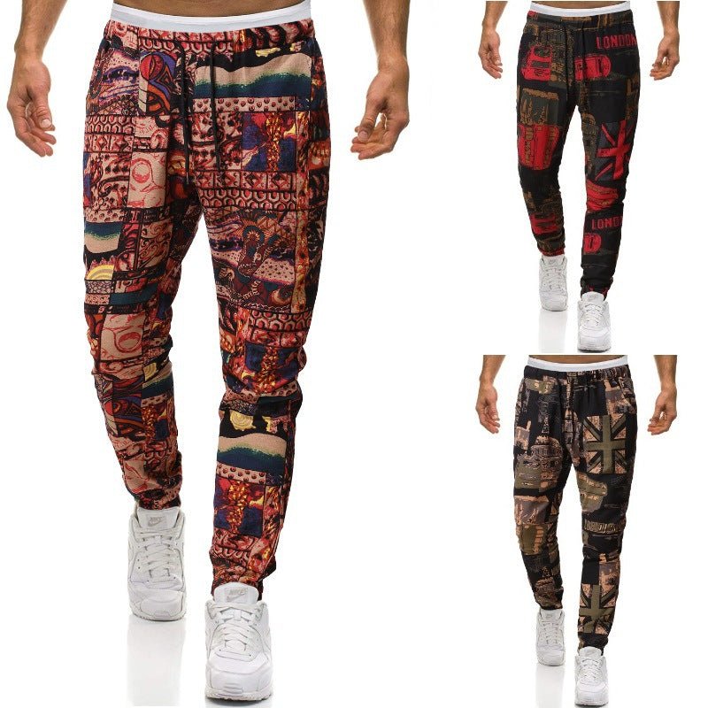 best Best Slim-fit cotton and linen nice casual pants with ethnic print trousers available online Pants shop online at M2K Trends for mens pants